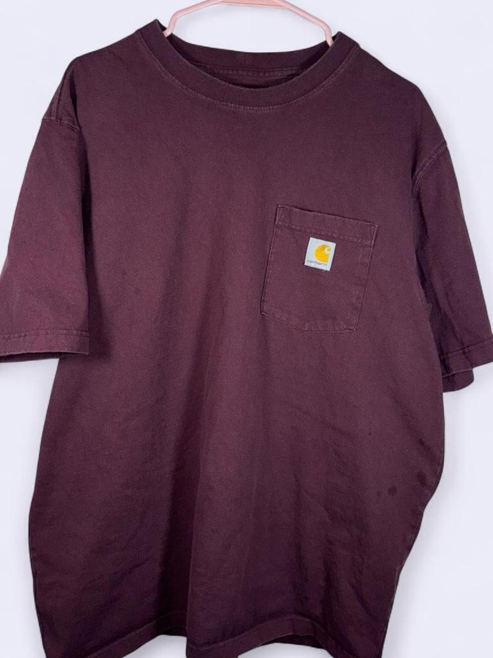 Carhartt Loose Fit Pocket Pocket T-Shirt Plum Purple Size Large